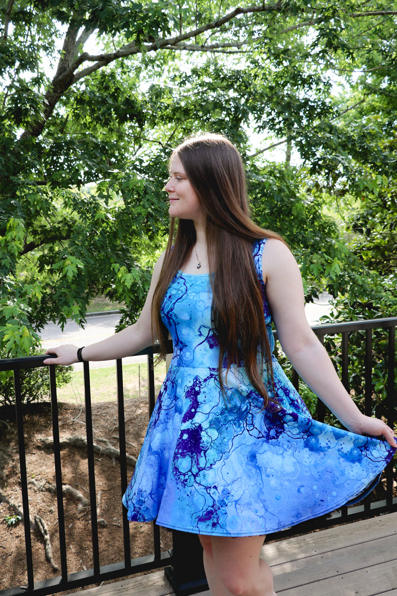Ursula Blue Fashion Skater Dress Ursula Blue Fashion Skater Dress